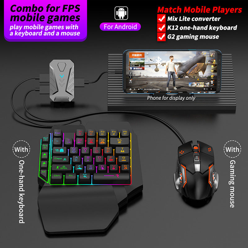 One-handed Gaming Keyboard And Mouse Set